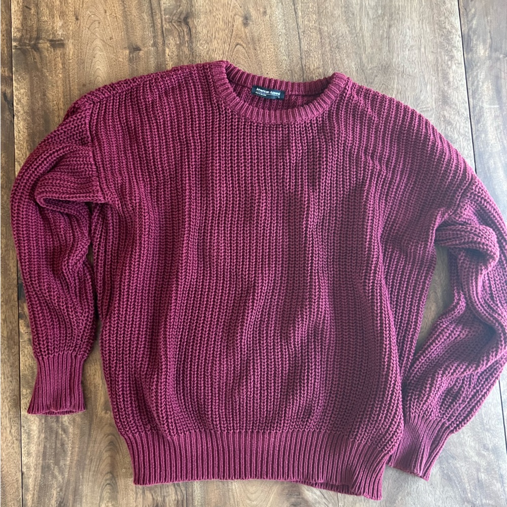 American Apparel Maroon Sweater size S